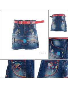 Rok Pendek Jeans Anak Cewek Pinky 13
