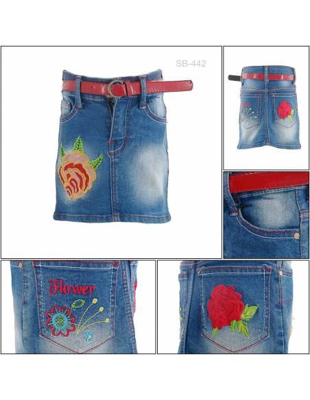 Rok Pendek Jeans Anak Cewek Pinky 14-18