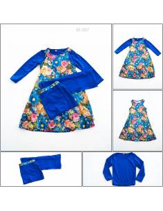 Setelan Muslim/Dress Muslim Anak Cewek Burton 3-5