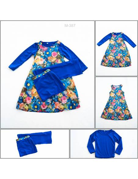 Setelan Muslim/Dress Muslim Anak Cewek Burton 3-5