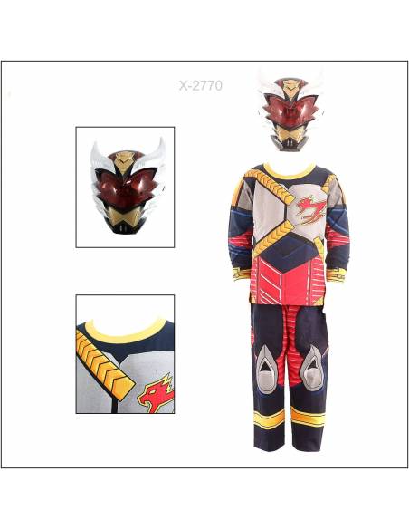 Setelan Kaos Anak Cowok+Topeng Lengan Panjang Design Toon 10