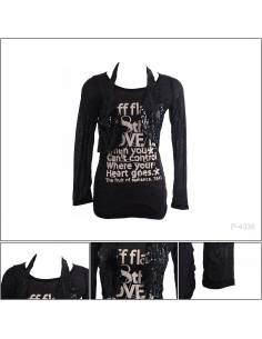 Atasan Kaos Cewek Lengan Panjang Eight & Eight