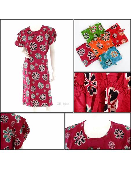 Daster Ibu Lengan Susun Kerut Belakang Marisa