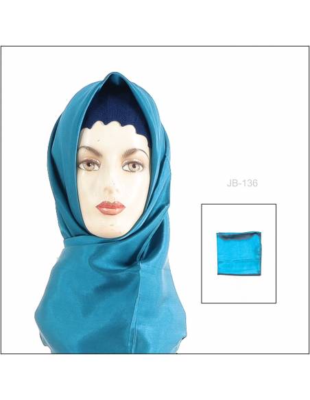 Jilbab Cewek Segi Empat Satin Hijau Tua Berlla Square