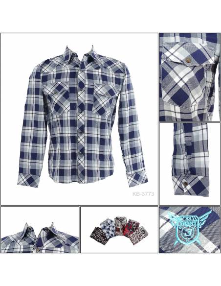 Kemeja Cowok Slim Fit Lengan Panjang Enemy