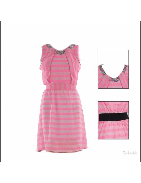 Dress Cewek Tanpa Lengan Satine All Size