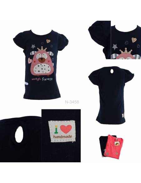 T-shirt/Kaos Oblong Anak Cewek Lengan Pendek Geenee 4-6