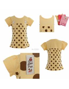 T-shirt/Kaos Oblong Anak Cewek Lengan Pendek Geenee 4-5