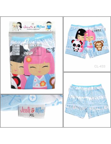 Celana Dalam/Underpants Boxer Anak Cewek Jessie & Mike