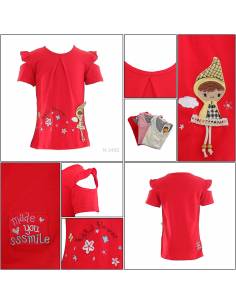 T-shirt/Kaos Oblong Anak Cewek Lengan Pendek Sabrina...