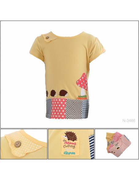 T-shirt/Kaos Oblong Anak Cewek Lengan Pendek Geenee 4-6