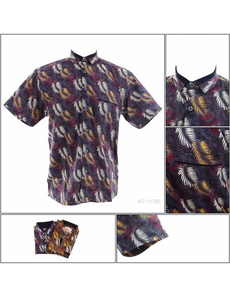 Kemeja Cowok Regular Lengan Pendek Maxmillian M-Xl