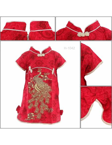 Sackdress Anak Cewek/Chinese Clothes Jibao Lengan Pendek Miauwli 4-8