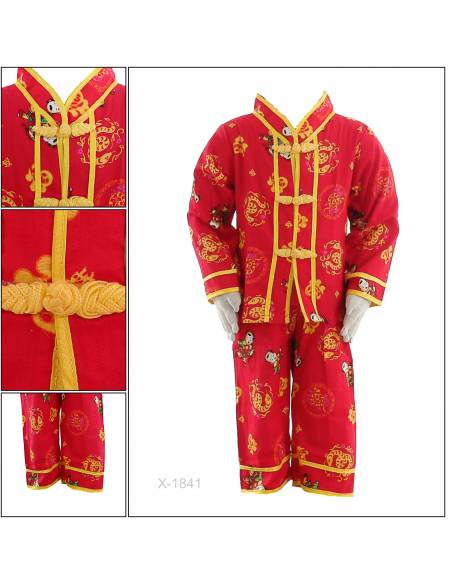 Setelan Jibao Anak Cowok Lengan Panjang Celana Panjang Miauwli 10-12