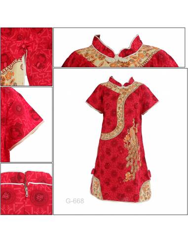 Sackdress  Anak Cewek/Chinese Clothes Jibao Lengan Pendek Miauwli 28-30