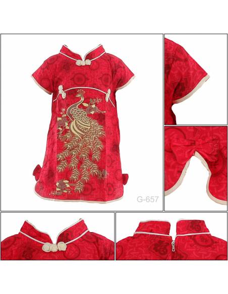 Sackdress Anak Cewek/Chinese Clothes Jibao Lengan Pendek Miauwli 10-14