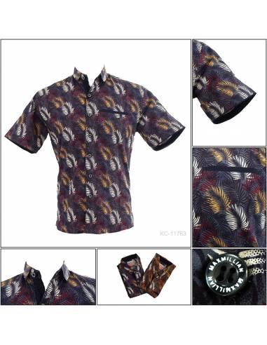 Kemeja Cowok Slim Fit Lengan Pendek Maxmillian M-XL