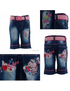 Celana Pendek Jeans Anak Cewek Pinky 8-12