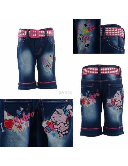 Celana Pendek Jeans Anak Cewek Pinky 8-12