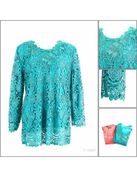 Atasan Brokat Cewek Lengan Panjang Aurum