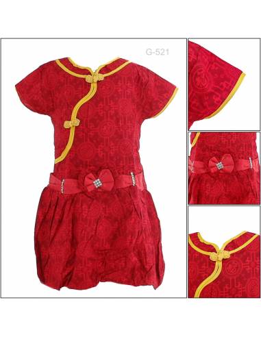 Sackdress Balon Anak Cewek/Chinese Clothes Jibao Lengan Pendek Miauwli 16-20