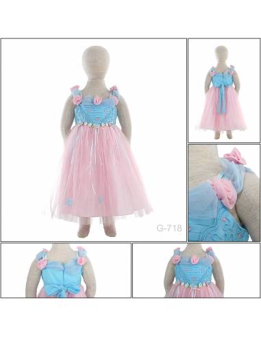 Dress Anak CewekGaun Pesta Anak/Children Party Dress Merah Muda Little Bird 4-6