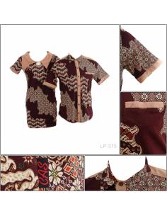 Baju Batik Couple Lengan Pendek Cas All Size