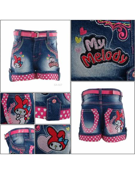 Celana Pendek Jeans Anak Cewek Pinky 8-12