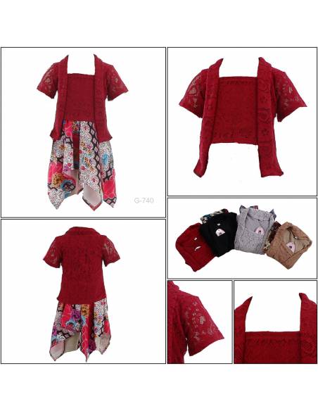 Setelan Anak Cewek/Brown Clothes For Children Tanggung Zaza 3-7