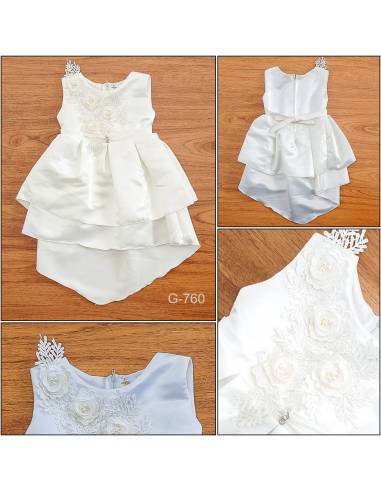 Gaun Pesta Anak Cewek/Children's Party Dress/Dress Corry Kid Putih Sinar Matahari 2-3