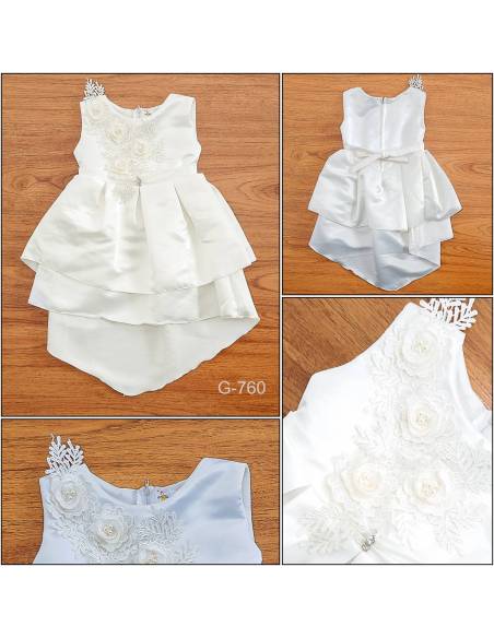 Gaun Pesta Anak Cewek/Children's Party Dress/Dress Corry Kid Putih Sinar Matahari 2-3