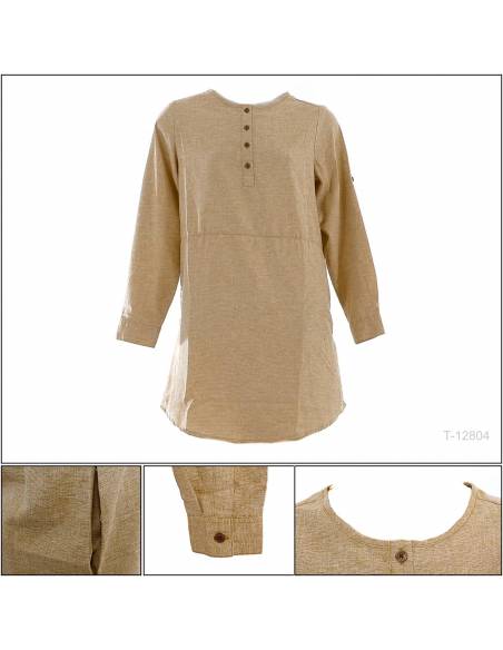 Atasan Tunik Cewek Lengan Panjang Red Up M-2XL