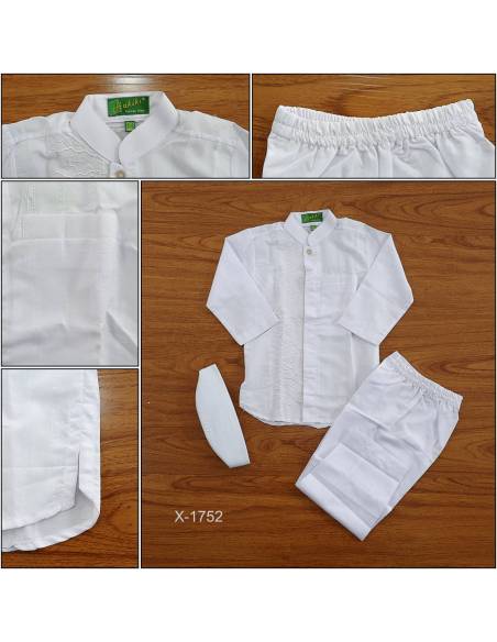 Setelan Baju Muslim Anak Cowok Lengan Panjang Hakiki 10-11