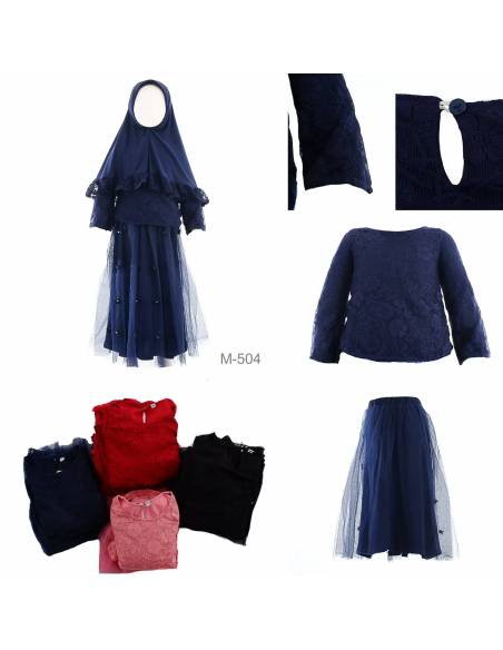 Setelan Baju Muslim/One Set Muslim Anak Cewek Zaza 3-7