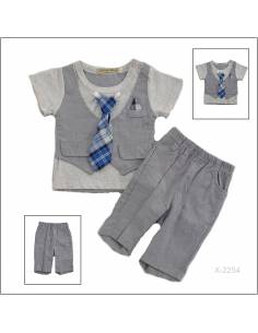 Setelan Kaos Anak Cowok Lengan Pendek Lucky Baby 1