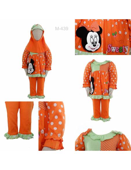 Busana Muslim/Dress Muslim Anak Cewek Anisa M-L