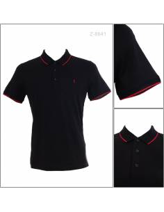 Kaos Kerah Cowok Polos Stretch Lengan Pendek YSL M-3XL