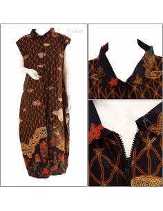 Outer Panjang Cewek Tanpa Lengan Batik M-2XL