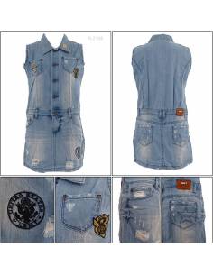 Dress Jeans Cewek Tanpa Lengan O'Net S-Xl