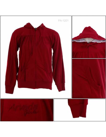 Jaket Jumper Hoodie Cewek Arvada M-XL