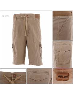 Celana Pendek Cowok Rib Kolor Cargo Rolun 33-38