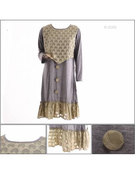 Long Dress Cewek Lengan Panjang Artha Estuary All Size