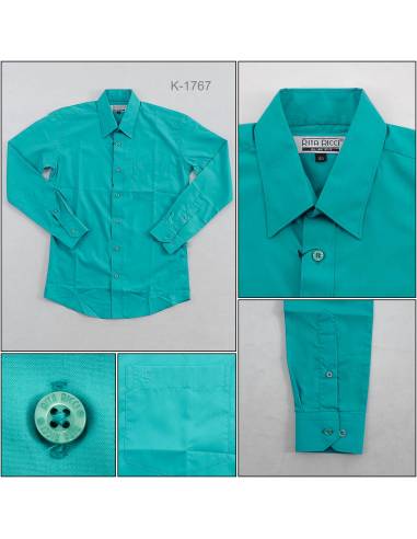 Kemeja Formal Cowok Slim Fit Lengan Panjang Rita Ricci 14,5 - 16