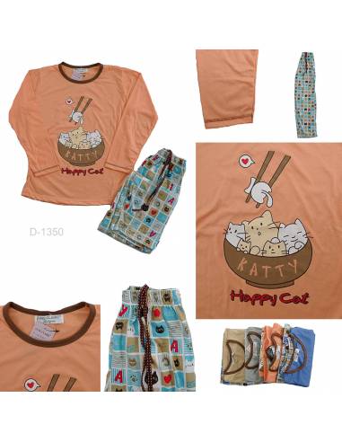 Setelan/One Set Baju Tidur/Night Gown Cewek Lengan Panjang Anne Claire All Size