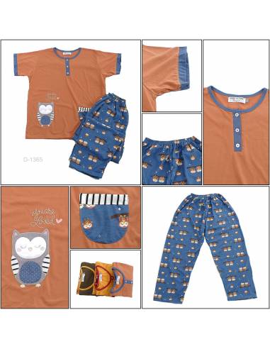 Setelan/One Set Baju Tidur/Night Gown Cewek Lengan Pendek Anne Claire XL-2XL