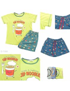 Setelan/One set Baju Tidur/Night Gown Cewek Lengan Pendek...