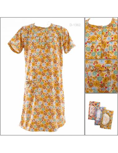 Daster/House Dress Cewek Lengan Pendek Lily White All Size
