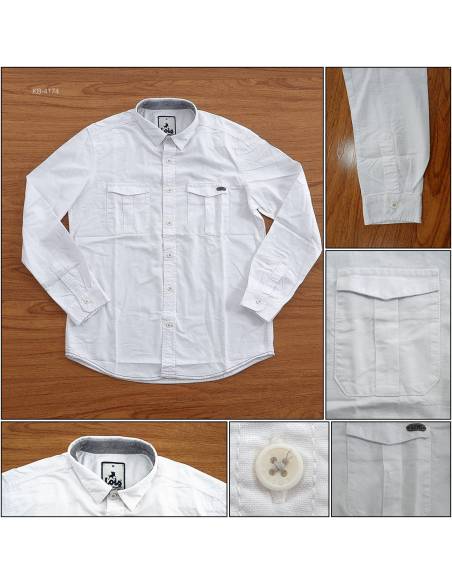 Kemeja Cowok Reguler Lengan Panjang Lois S-XL