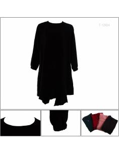 Atasan Tunik Cewek Polos Lengan Panjang Jeff All Size