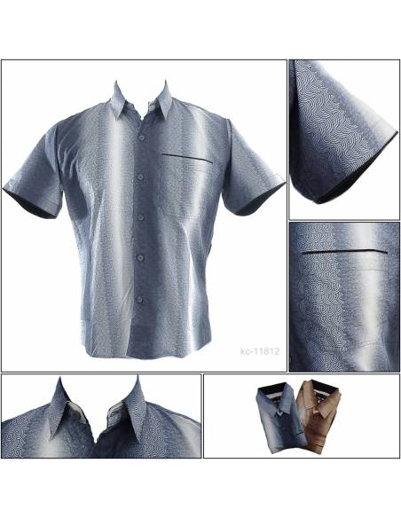 Kemeja Cowok Slim Fit Lengan Pendek John F Gee M-XL